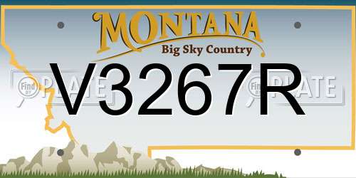 V3267R Montana License Plate