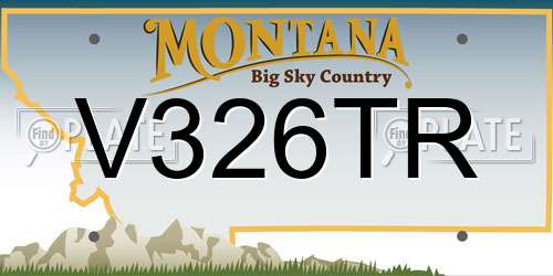 V326TR Montana License Plate