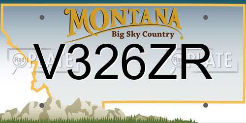 V326ZR Montana License Plate