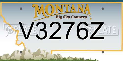V3276Z Montana License Plate