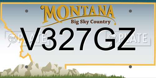 V327GZ Montana License Plate