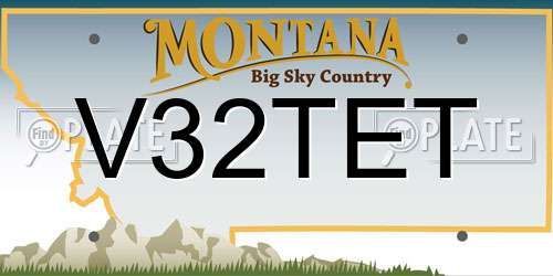 V32TET Montana License Plate