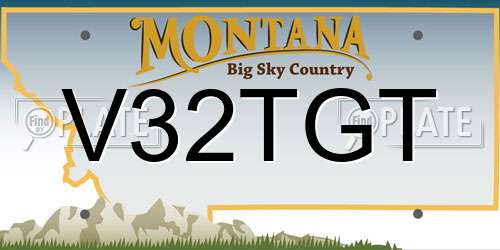 V32TGT Montana License Plate