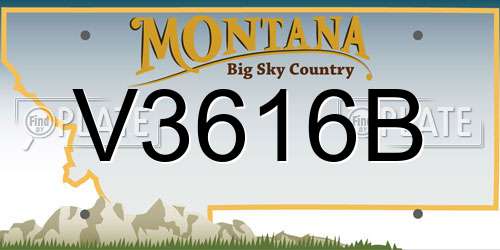 V3616B Montana License Plate