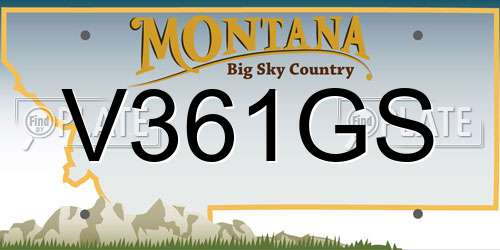 V361GS Montana License Plate