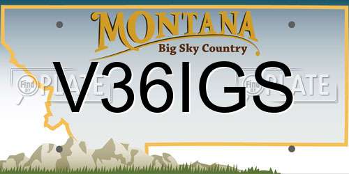 V36IGS Montana License Plate