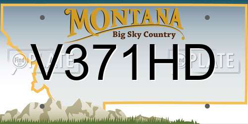 V371HD Montana License Plate