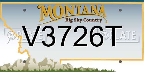 V3726T Montana License Plate