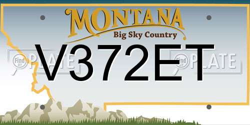 V372ET Montana License Plate