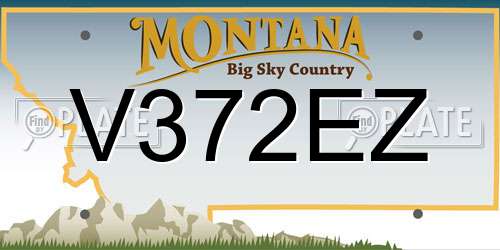 V372EZ Montana License Plate