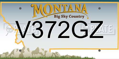 V372GZ Montana License Plate