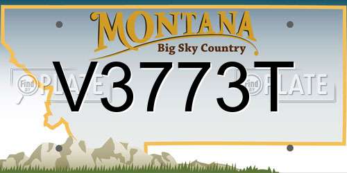V3773T Montana License Plate