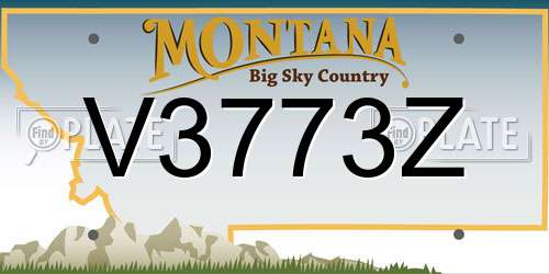 V3773Z Montana License Plate