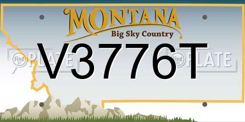 V3776T Montana License Plate