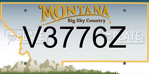 V3776Z Montana License Plate