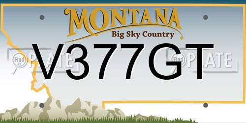 V377GT Montana License Plate
