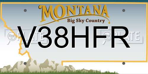 V38HFR Montana License Plate