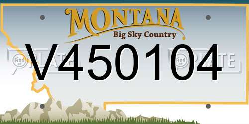 V450104 Montana License Plate