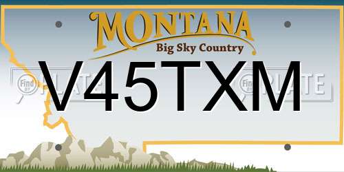 V45TXM Montana License Plate