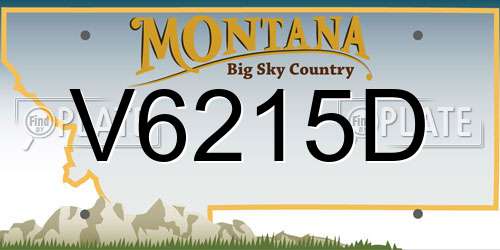 V6215D Montana License Plate