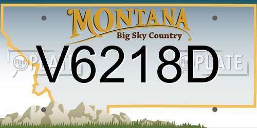 V6218D Montana License Plate