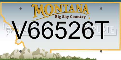 V66526T Montana License Plate