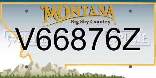 V66876Z Montana License Plate