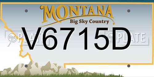 V6715D Montana License Plate