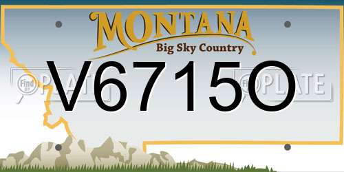 V6715O Montana License Plate