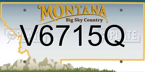 V6715Q Montana License Plate