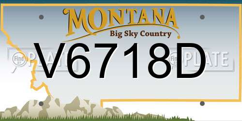 V6718D Montana License Plate