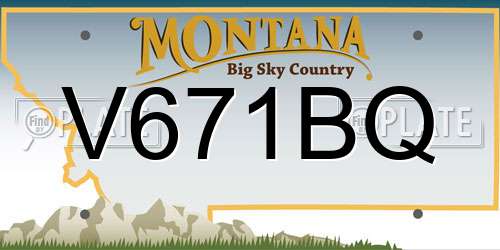 V671BQ Montana License Plate