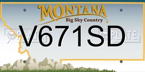 V671SD Montana License Plate