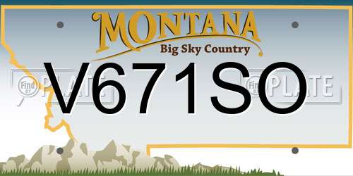 V671SO Montana License Plate