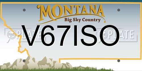 V67ISO Montana License Plate