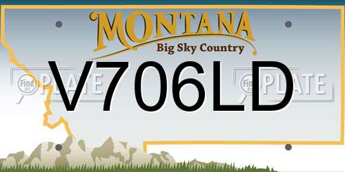 V706LD Montana License Plate