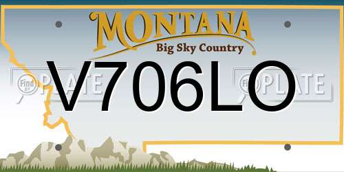 V706LO Montana License Plate