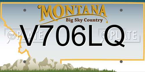 V706LQ Montana License Plate