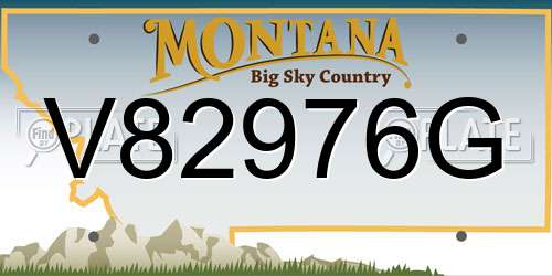 V82976G Montana License Plate