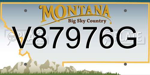 V87976G Montana License Plate