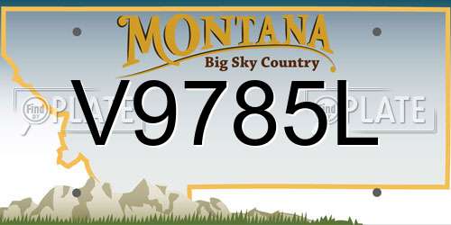 V9785L Montana License Plate