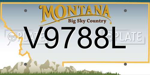 V9788L Montana License Plate