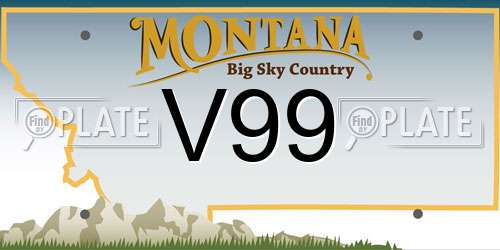 V99 Montana License Plate