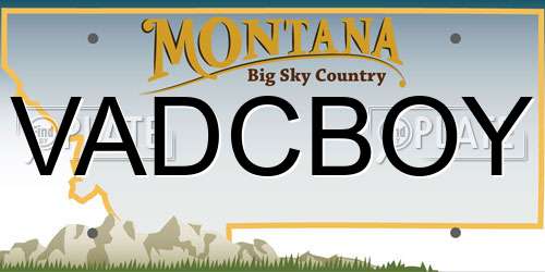 VADCBOY Montana License Plate