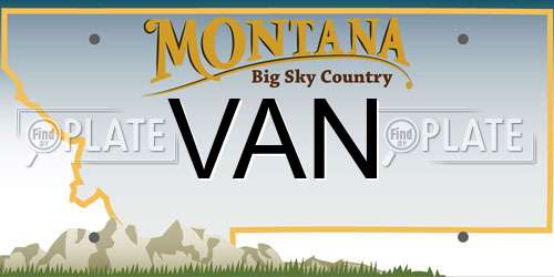 VAN Montana License Plate