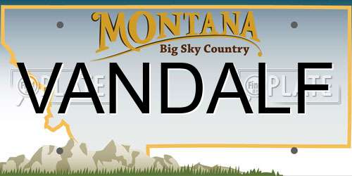 VANDALF Montana License Plate
