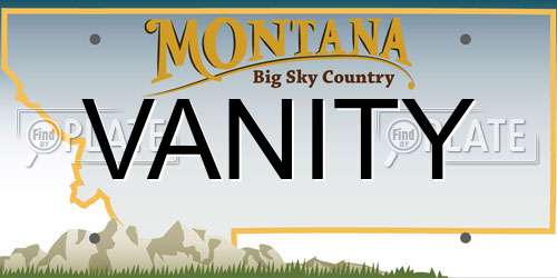 VANITY Montana License Plate