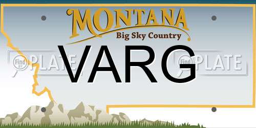 VARG Montana License Plate