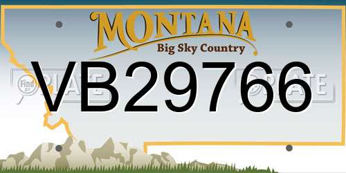 VB29766 Montana License Plate