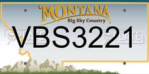 VBS3221 Montana License Plate